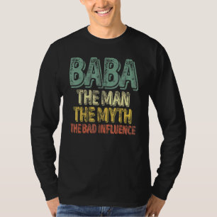Camiseta Mens Baba O Homem O Mito A Má Influência Do Fato