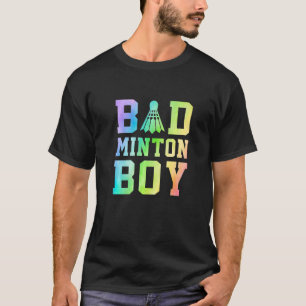 Camiseta Mens Badminton Boy Graphic Shuttlecock Badminton P