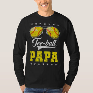 Camiseta Mens Ball Papa Orgulhoso Vovô De Softball Pla