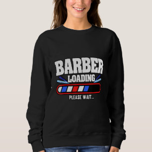 Camiseta Mens Barber Carregando Por Favor Aguarde Cabelo De