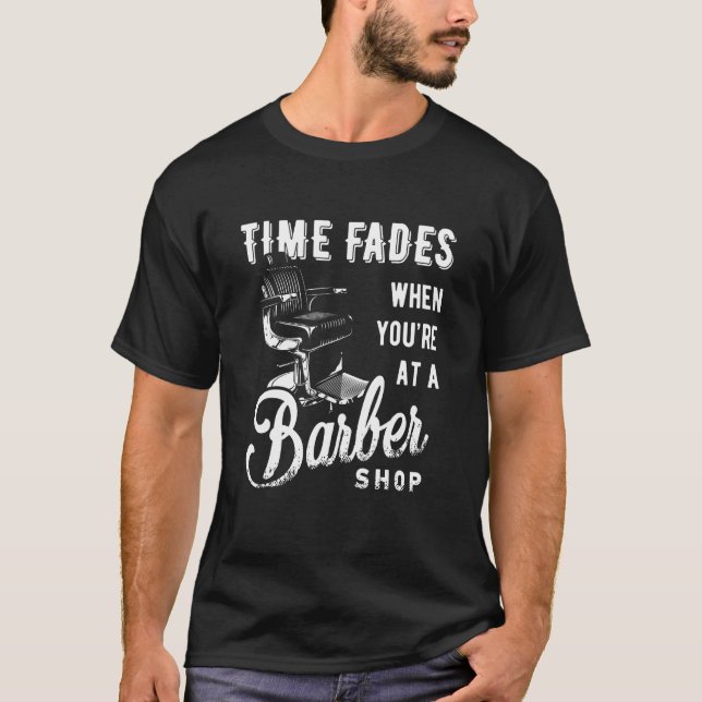 Camiseta Mens Barber Hairstyle  Coiffeur Haircut Beard Barb (Frente)