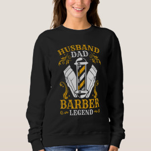 Camiseta Mens Barbershop Barber Husband Pai Barber Legenda