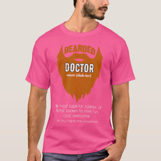 Camiseta Mens Barbudo Doutor Barba Design Mens Aluno Med