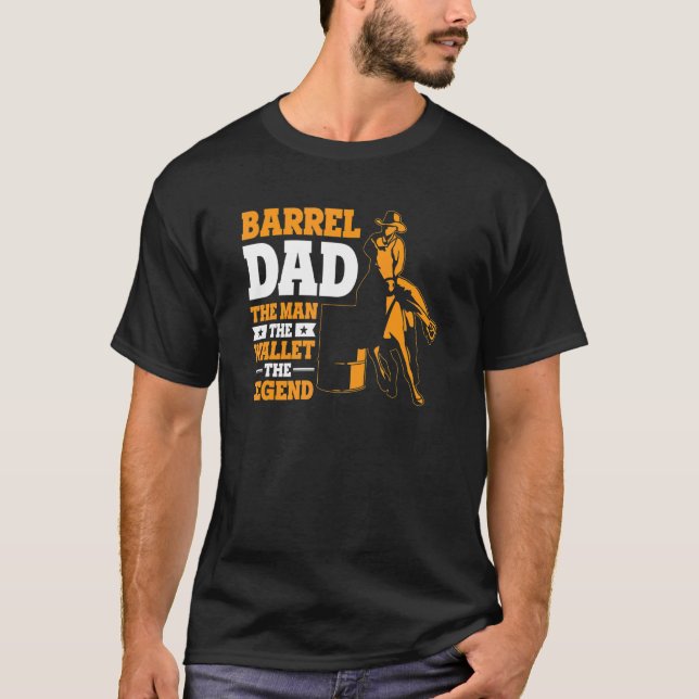 Camiseta Mens Barrel Pai O Homem A Carteira A Legenda (Frente)
