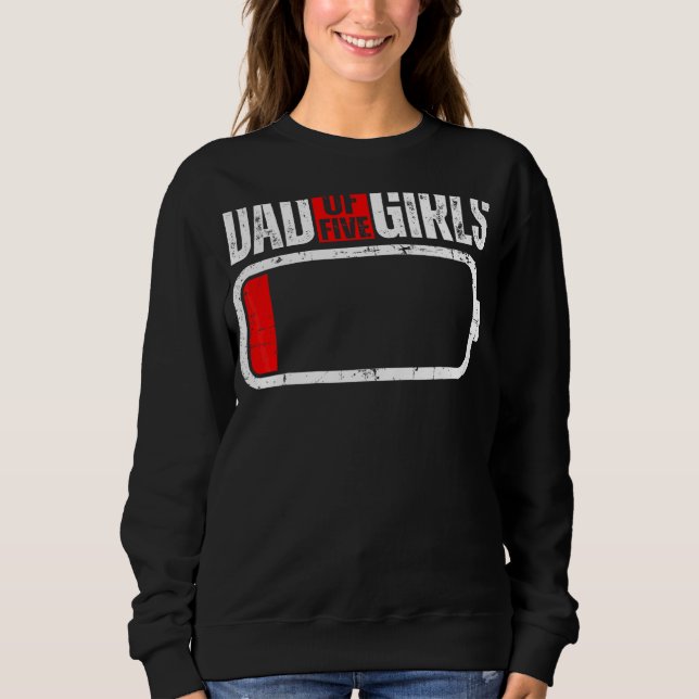Camiseta Mens Bateria Baixa Com Pai De Cinco Garotas (Frente)