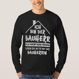 Camiseta Mens Bauherr A Dizer Casa