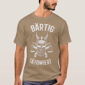 Camiseta Mens Beard tatuada usando barba