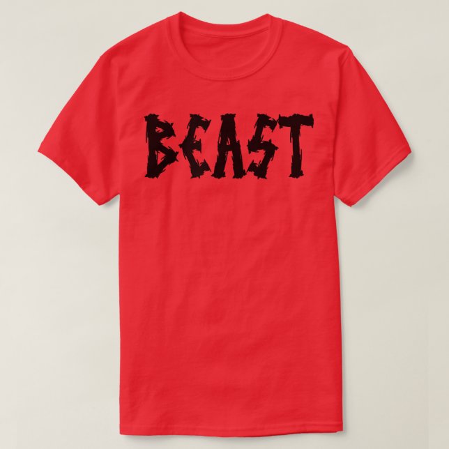 Camiseta Mens BEAST Gym Malhação Workout Bodybuilding Motiv (Frente do Design)