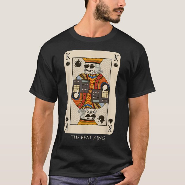 Camiseta Mens Beatmaker King para Produtor de Música e Dj (Frente)