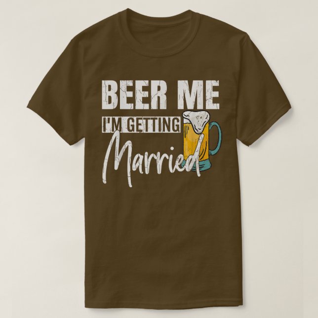 Camiseta Mens Bebam Eu Vou Casar-Me Com Casamento Engraçado (Frente do Design)