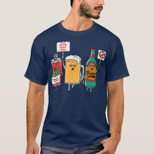 Camiseta Mens Bebendo Beer Engraçado 