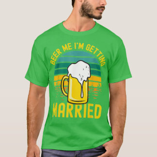 Camiseta Mens Beer Casando Com Um Solteiro Engraçado.