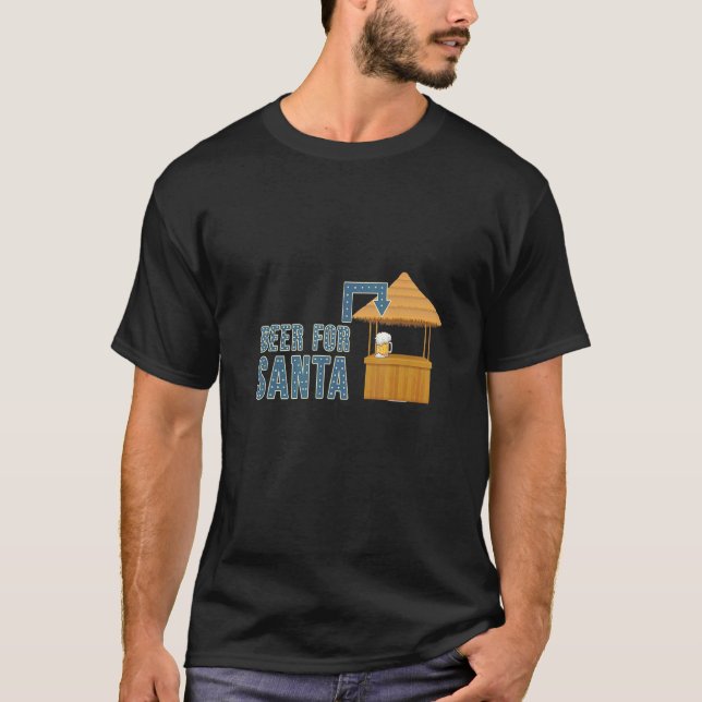 Camiseta Mens Beer Para O Natal De Papais noeis Em Julho No (Frente)