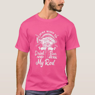 Camiseta Mens Beer Rod Pescaria Pescarista Fisher Fishi