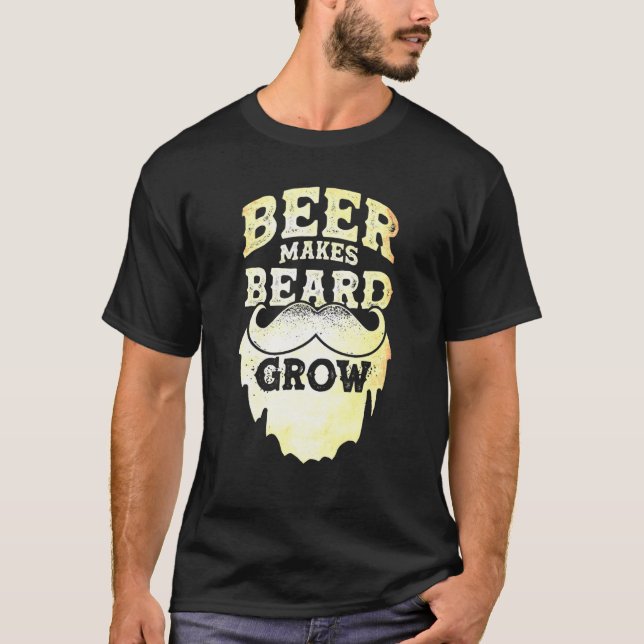 Camiseta Mens Beer Torna A Barba Crescer (Frente)