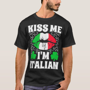 Camiseta Mens Beija-Me Im Italiano Dia de São Patrício 6