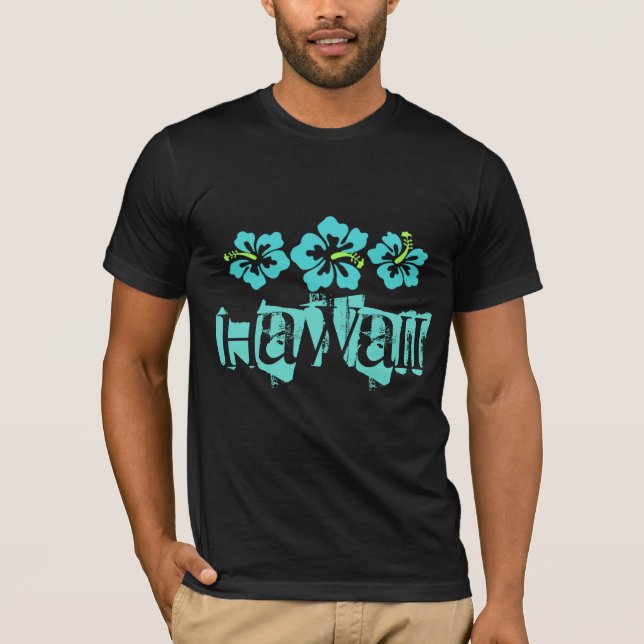 Camiseta Mens Bella Canvas T-Shirt-Havaí (Frente)