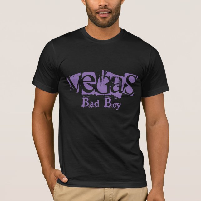 Camiseta Mens Bella Canvas T-Shirt-Vegas Bad Boy (Frente)