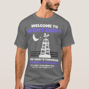 Camiseta Mens Bem-Vindo Ao Rig De Óleo De Roughneck Rig