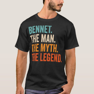 Camiseta Mens Bennet O Homem O Mito A Lenda Primeiro