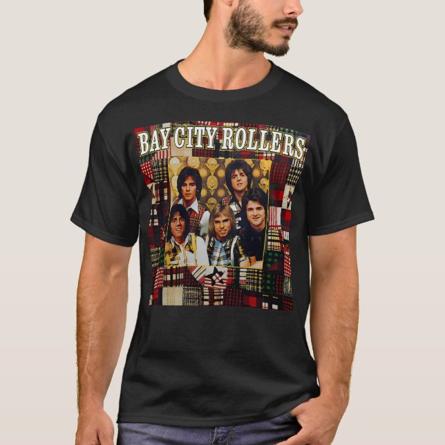 Camiseta Mens Best Banda Bay City Rollers Music Rock Gift F (Frente)