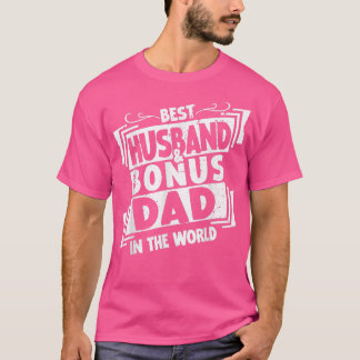 Camiseta Mens Best Bonus Pai & Marido No Mundo Pai'