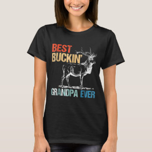 Camiseta Mens Best Buckin Avô Nunca Caçou Caça