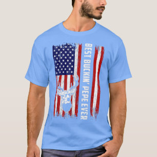 Camiseta Mens Best Buckin Pepe Ever Deer Hunting Buck F