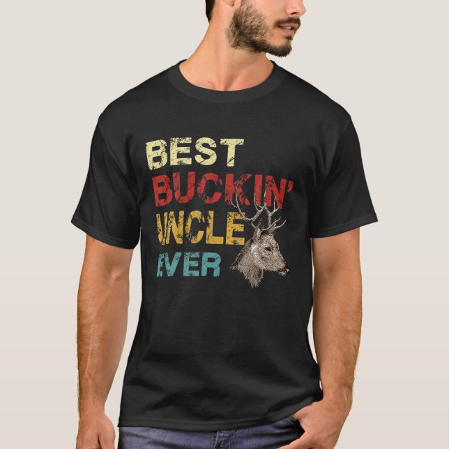 Camiseta Mens Best Buckin Tio Ever Deer Hunting Buck F (Frente)