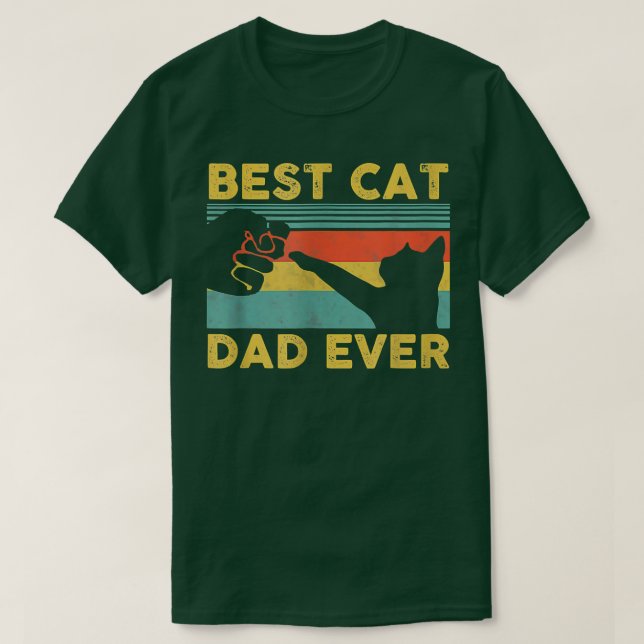 Camiseta Mens Best Cat Dad Ever Tee Funny Cat Daddy Father' (Frente do Design)