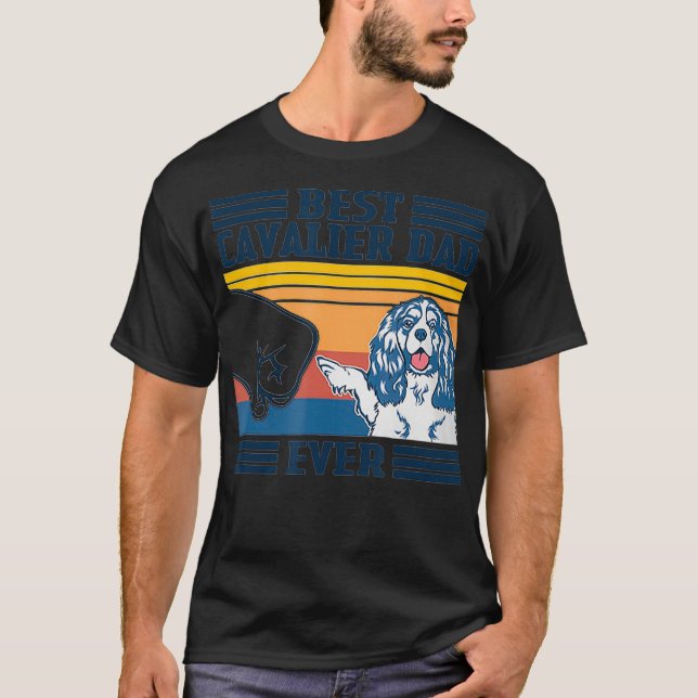 Camiseta Mens Best Cavalier King Charles Spaniel Dad Ever F (Frente)