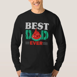 Camiseta Mens Best Dad Ever Tropical Summer Fruit Father Me