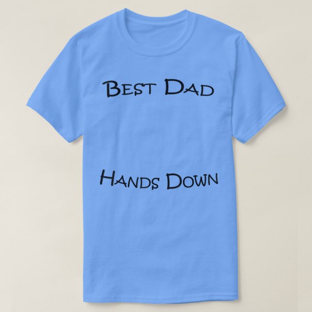 Camiseta Mens Best Dad Hands Down Craft  Hand Prints  (Frente do Design)