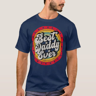 Camiseta Mens Best Daddy Ever For Father's Day Vintage Retr