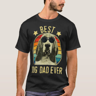 Camiseta Mens Best Dog Dad Ever Basset Hound Father's Day G