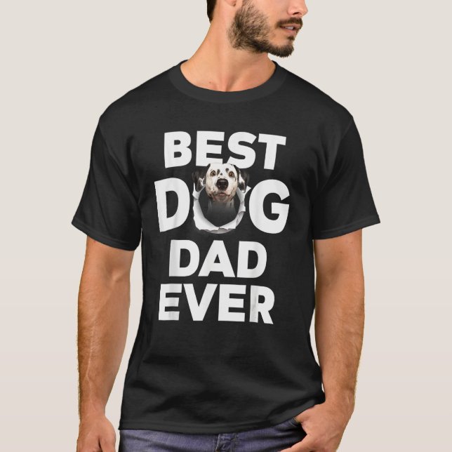 Camiseta Mens Best Dog Dad Ever Dalmatian (Frente)