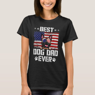 Camiseta Mens Best Dog Pai Alguma Vez Francês Buldogue Amer