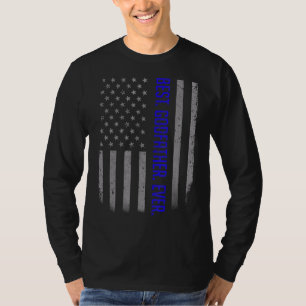 Camiseta Mens Best Goddad Ever American Flag For Fathe