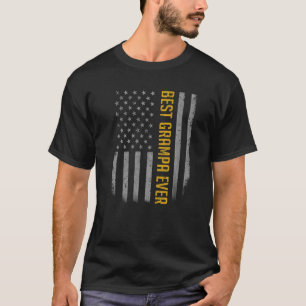 Camiseta Mens Best Grampa Ever American Flag for Padre's