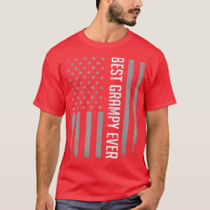 Camiseta Mens Best Grampy Ever American Flag Presente Para 