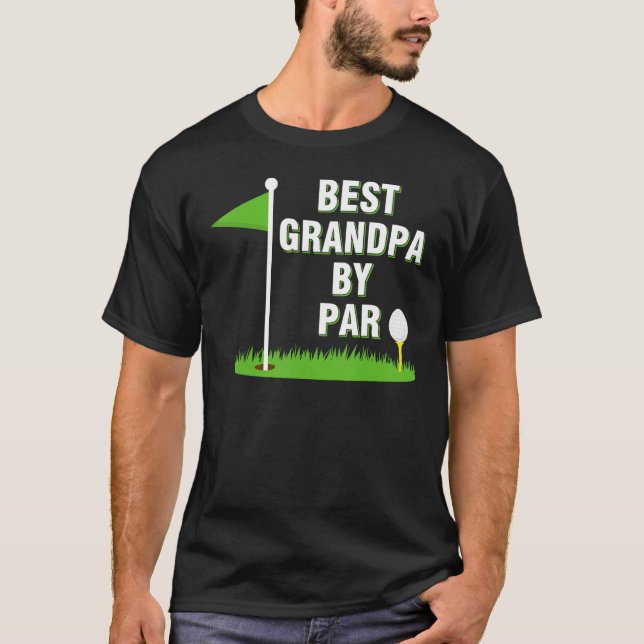 Camiseta Mens Best Grandpa By Par  Golf Fathers Day Christm (Frente)