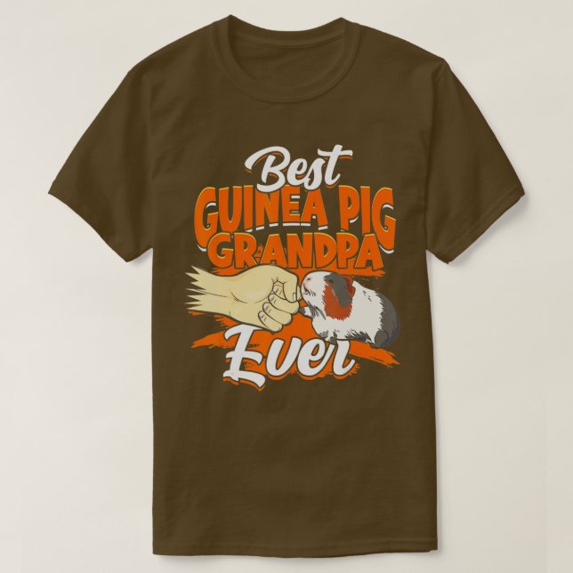 Camiseta Mens Best Guiné Pig Avô Ever Rodent Pet Owner (Frente do Design)