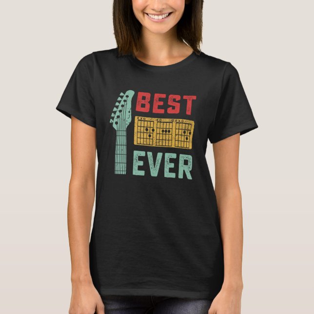 Camiseta Mens Best Guitar Dad Ever Chords Guitarist Music F (Frente)