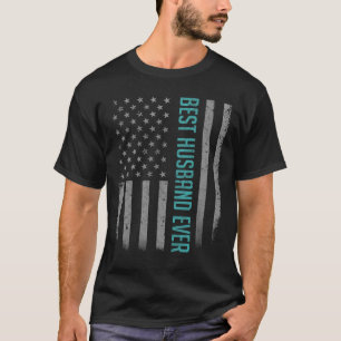 Camiseta Mens Best Husband Ever American Flag Shirt Gifs F