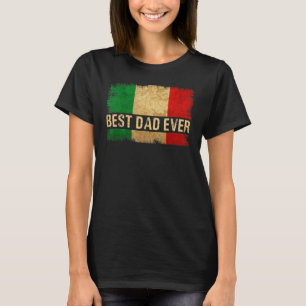 Camiseta Mens Best Italiana Pai Ever Italia Flag Prid Fathe