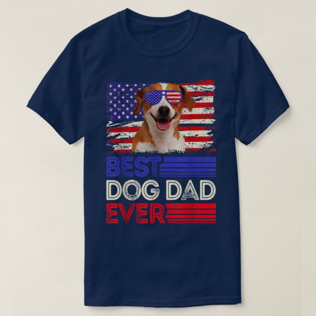 Camiseta Mens Best Jack Russell Terrier Pai Americano (Frente do Design)