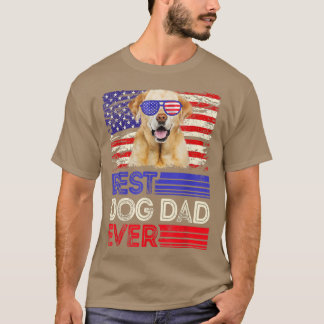 Camiseta Mens Best Labrador Pai Ever American Flag Patrioti