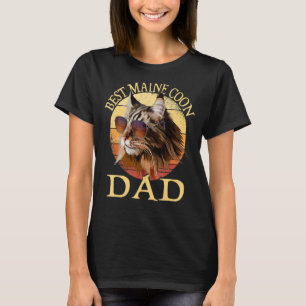 Camiseta Mens Best Maine Coon Pai Maine Coon Proprietários