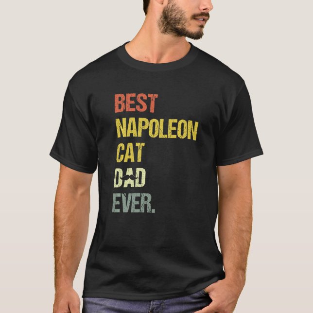 Camiseta Mens Best Napoleon Cat Dad  Cat (Frente)