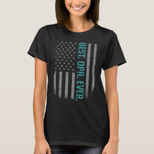 Camiseta Mens Best Opa Ever American Pai Flag For Fathers